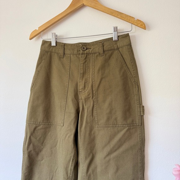 Brixton‎ Alameda Relaxed Carpenter Pants Olive Green Size 25 Womens Utility Edgy - Picture 9 of 16